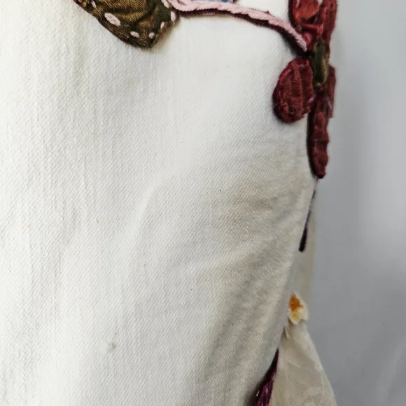 Upcycled Patchwork Lace Maxi Skirt Size 12 Boho Mixed Fabrics Reworked Vintage - Picture 11 of 11